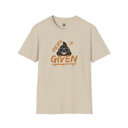 Zero Poops Given - Daring T-Shirt, for those who give zero poops about stuff - Gift
